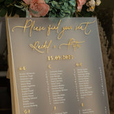 Frosted Acrylic Seating Chart